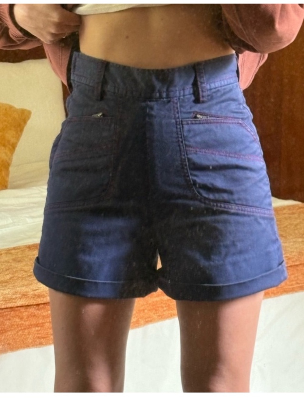 Vintage French Connection High Waisted Shorts. Size: 2